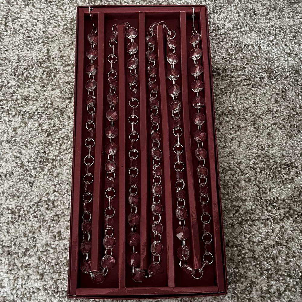 Bombay Chain/Glass Christmas Garland New In Package